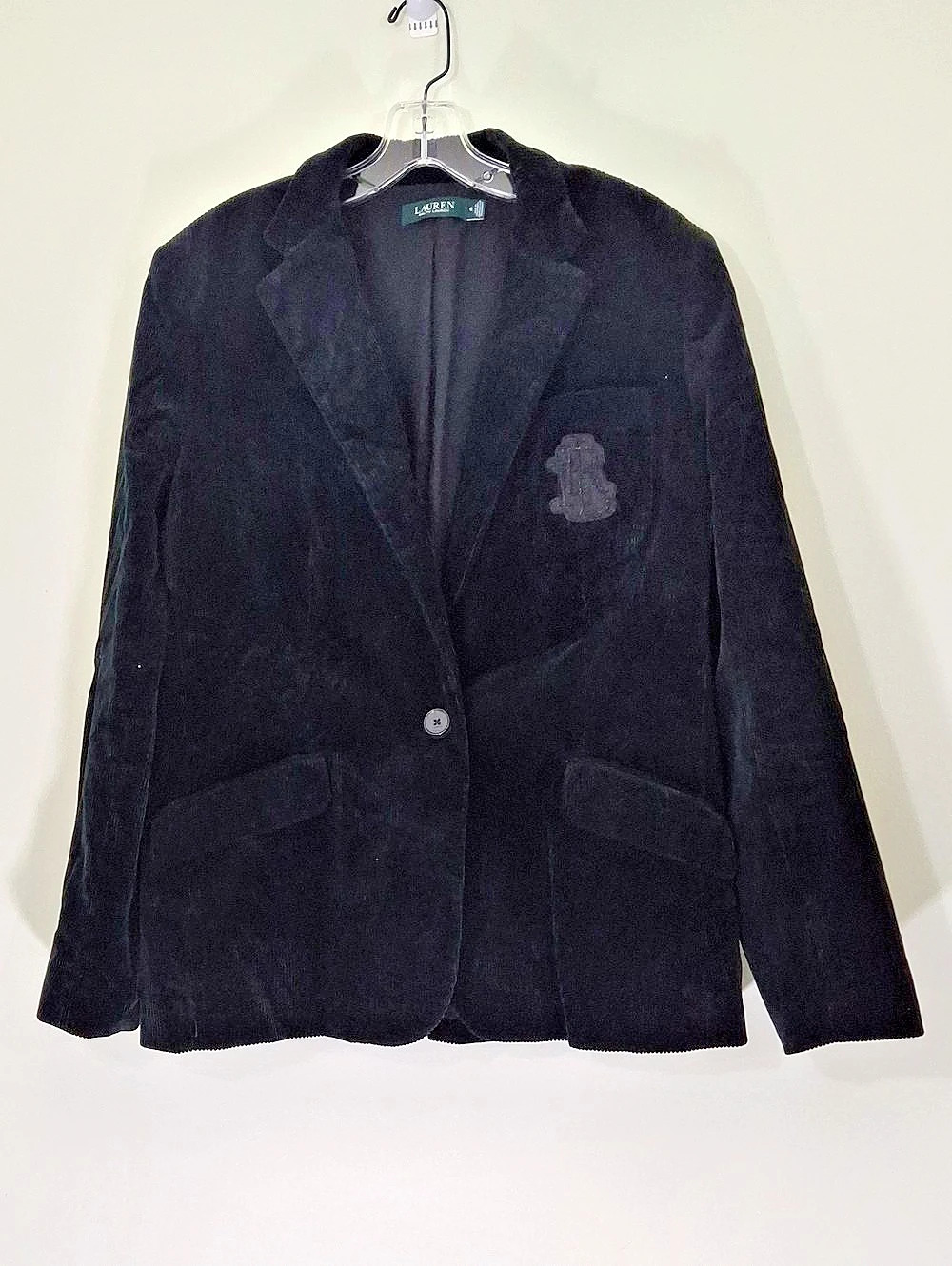 Lauren Ralph Lauren Black Corduroy Blazer